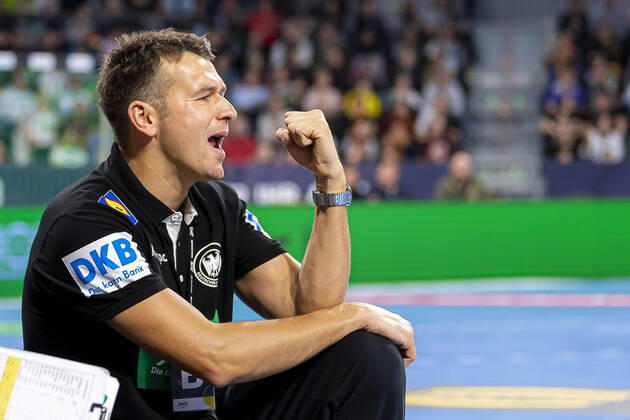 Mannheim, Germany 04 January 2020 Handball International match EM 2020 Germany vs Iceland Coach Christian Prokop Germany Mannheim SAP Arena Baden Württemberg Germany