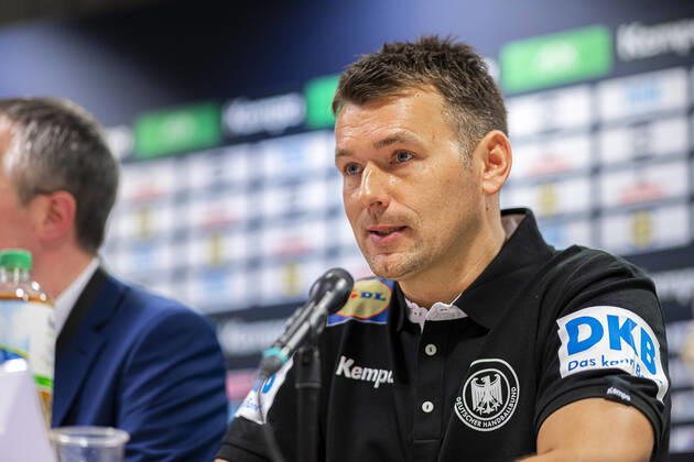 Mannheim, Germany 04 January 2020 Handball International match EM 2020 Germany vs Iceland Coach Christian Prokop Germany Mannheim SAP Arena Baden Württemberg Germany