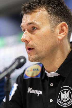 Mannheim, Germany 04 January 2020 Handball International match EM 2020 Germany vs Iceland Coach Christian Prokop Germany Mannheim SAP Arena Baden Württemberg Germany