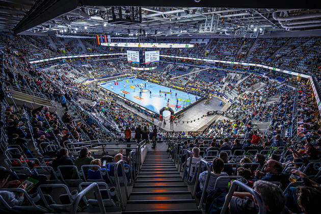 Mannheim, Germany 04 January 2020 Handball International match EM 2020 Germany vs. Iceland Overview SAP Arena Mannheim SAP Arena Baden Württemberg Germany