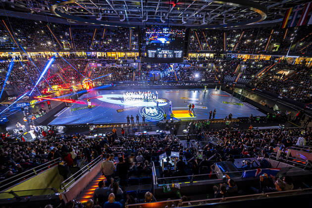 Mannheim, Germany 04 January 2020 Handball International match EM 2020 Germany vs. Iceland Overview SAP Arena Mannheim SAP Arena Baden Württemberg Germany