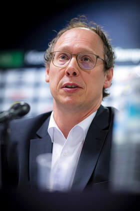 Mannheim, Germany 04 January 2020 International Handball Championship 2020 Germany vs. Iceland Mark Schober DHB Chairman Mannheim SAP Arena Baden Württemberg Germany