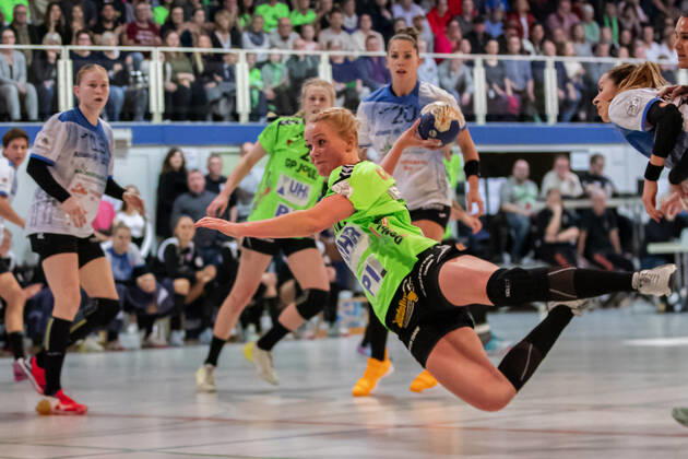 TSV Nord Harrislee vs. Thueringer HC, Handball, DHB Cup, Quarterfinal, 08 01 20 Handewitt Ronja Antonia Run No 15, TSV Nord Harrislee in attack Copyright: xBEAUTIFULxSPORTS MarioxM.xKobergx