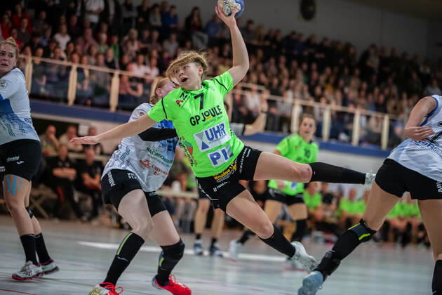 TSV Nord Harrislee vs Thueringer HC, Handball, DHB Cup, Quarterfinal, 08 01 20 Handewitt Lotta Heider Nr 07, TSV Nord Harrislee in attack Copyright: xBEAUTIFULxSPORTS MarioxM.xKobergx
