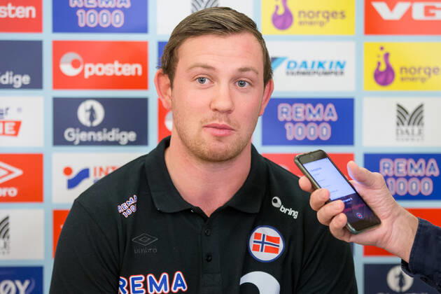 Handball EM, Nationalteam Norwegen Pressekonferenz Sander Sagosen (Norvege) HANDBALL : Conference de presse - Norvege - Championnat d Europe 2020 - 09 01 2020 TheophileLaurent Panoramic 