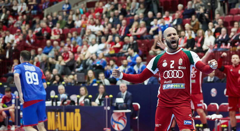 MALMO 20200111 The Hungarian player Adrian Sipos react during the Men s EHF EURO 2020 Handball group E match preliminary round between Hungary and Russia in Malmo Arena Saturday Jan 11, 2020 Photo Andreas Hillergren TT kod 10600 Malmo Sweden x10600x,  Copyright: xAndreasxHillergren TTx HANDBALL HUNGARY-RUSSIA