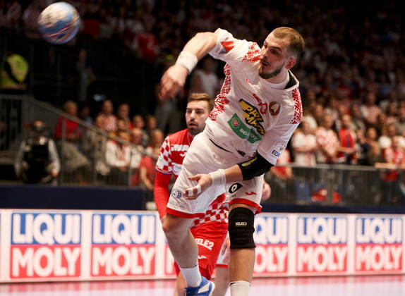 HANDBALL - EHF EURO 2020, CRO vs BLR GRAZ,AUSTRIA,11.JAN.20 - HANDBALL - EHF European Men s Handball Championship 2020, group stage, Croatia vs Belarus. Image shows Artsem Karalek (BLR). GEPAxpictures xWolfgangxGrebien