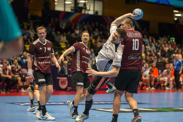Handball EM, Lettland - Niederlande LEENDERS Toon (Pays-Bas - Netherlands) HANDBALL : Championnat d Europe 2020 : Lettonie vs Pays-Bas - 11 01 2020 THEOPHILELaurent Panoramic 