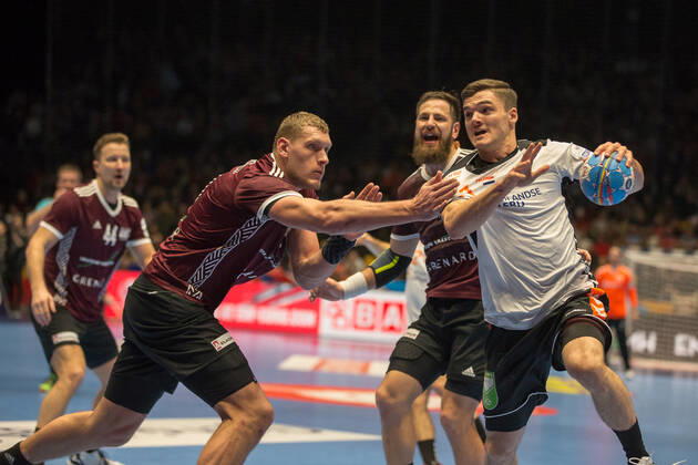 Handball EM, Lettland - Niederlande SMITS Kay (Pays-Bas - Netherlands) HANDBALL : Championnat d Europe 2020 : Lettonie vs Pays-Bas - 11 01 2020 THEOPHILELaurent Panoramic