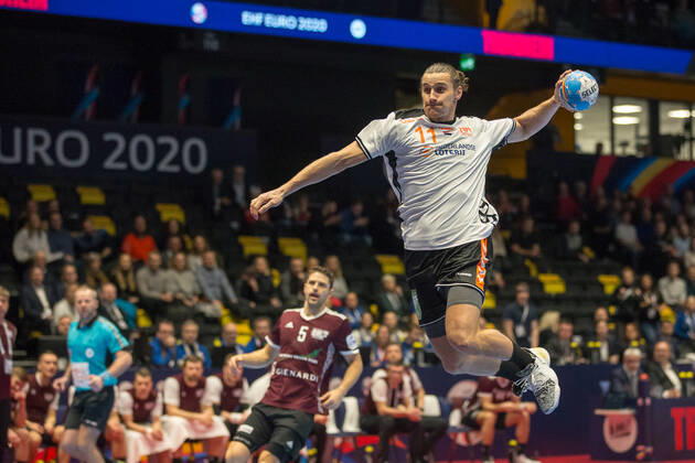 Handball EM, Lettland - Niederlande SLUIJTERS Iso (Pays-Bas - Netherlands) HANDBALL : Championnat d Europe 2020 : Lettonie vs Pays-Bas - 11 01 2020 THEOPHILELaurent Panoramic