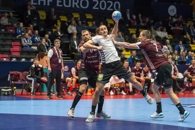 Handball EM, Lettland - Niederlande SLUIJTERS Iso (Pays-Bas - Netherlands) HANDBALL : Championnat d Europe 2020 : Lettonie vs Pays-Bas - 11 01 2020 THEOPHILELaurent Panoramic 