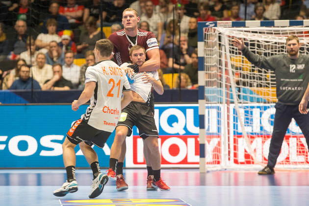 Handball EM, Lettland - Niederlande STEINS Luc (Pays-Bas - Netherlands) HANDBALL : Championnat d Europe 2020 : Lettonie vs Pays-Bas - 11 01 2020 THEOPHILELaurent Panoramic