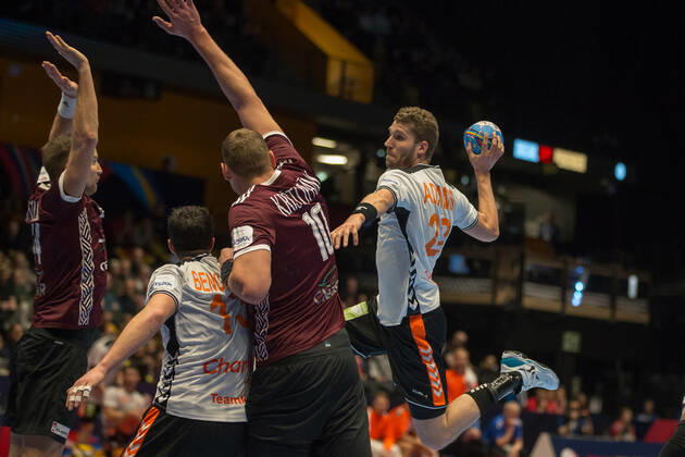 Handball EM, Lettland - Niederlande ADAMS Jasper (Pays-Bas - Netherlands) HANDBALL : Championnat d Europe 2020 : Lettonie vs Pays-Bas - 11 01 2020 THEOPHILELaurent Panoramic 