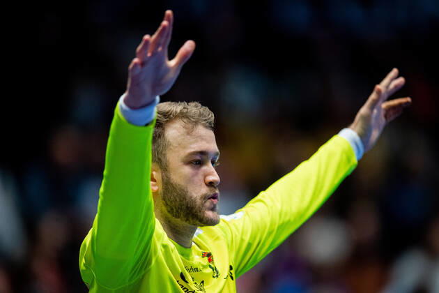 200111 Goalkeeper Gonzalo Perez de Vargas Moreno of Spain during the EHF European Handball Championship match between Spain and Germany on January 11, 2020 in Trondheim Photo Vegard Wivestad Grott BILDBYRAN code VG 170462 bbeng handball handball handball handball em 2020 european mens handball championship 2020 em 2020 handballs em 2020 ehf euro 2020 spain spain germany germany germany,  Copyright: VEGARDxWIVESTADxGRoTT BB200111VG048