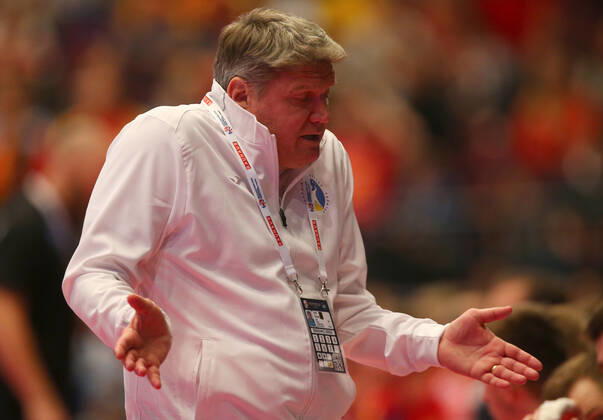 HANDBALL - EHF EURO 2020, AUT vs UKR VIENNA,AUSTRIA,12.JAN.20 - HANDBALL - EHF European Men s Handball Championship 2020, group stage, Austria vs Ukraine. Image shows head coach Sergii Bebeshko (UKR). GEPAxpictures xChristianxOrt