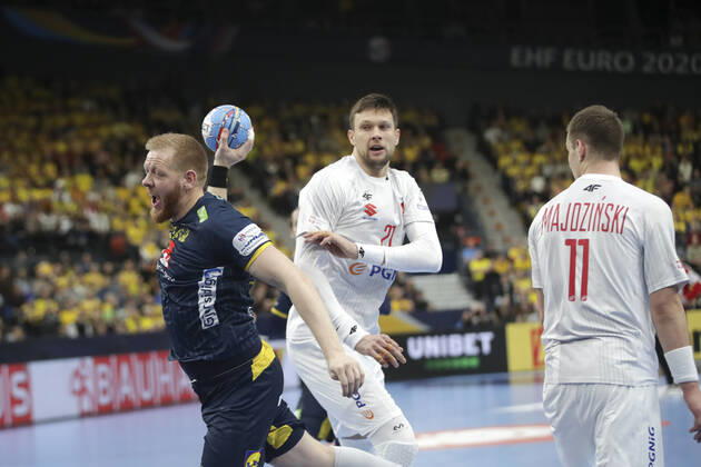 Sweden s Jim Gottfridsson during the Men s European Handball Championship, preliminary round Group F, match between Poland and Sweden at Scandinavium in Gothenburg, Sweden, on Tuesday Jan 14, 2020 Photo Adam Ihse TT code 9200 GOTHENBURG SWEDEN x9200x,  Copyright: xAdamxIhse TTx EHF EURO 2020 HANDBALL POL-SWE