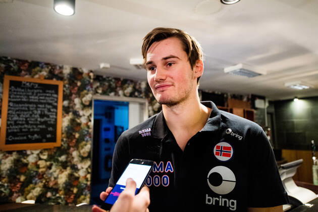 200116 Magnus Abelvik Rod was interviewed by the media during a press meeting with Norway during the EHF European Handball Championship on January 16, 2020 in Malmö Photo Ludvig Thunman BILDBYRAN code LT 35703 bbeng ehf euro 2020 em 2020 european mens handball championship 2020 handball handball handball em 2020 handball handball em 2020 norway norge press meeting press meeting,  Copyright: LUDVIGxTHUNMAN BB200116LT074