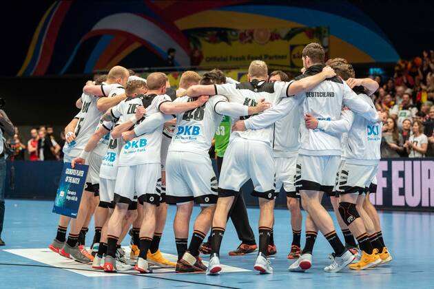 Handball Vienna 16 01 2020 European Championship EM Zwischenrunde hauptrunde Belarus BLR Germany GER Team Germany Team Germany Team Jubilee