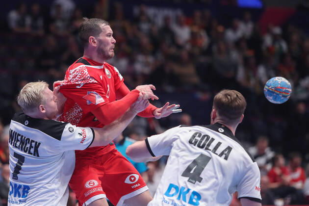 Men s EHF Euro 2020 - Belarus v Germany 16.01.2020., Wiener Stadthalle, Vienna, Ausrtia - Men s EHF Euro 2020, Main Round, group 1, 1st round, Belarus - Germany. Patrick Wiencek, Siarhei Shylovich LukaxStanzl PIXSELL
