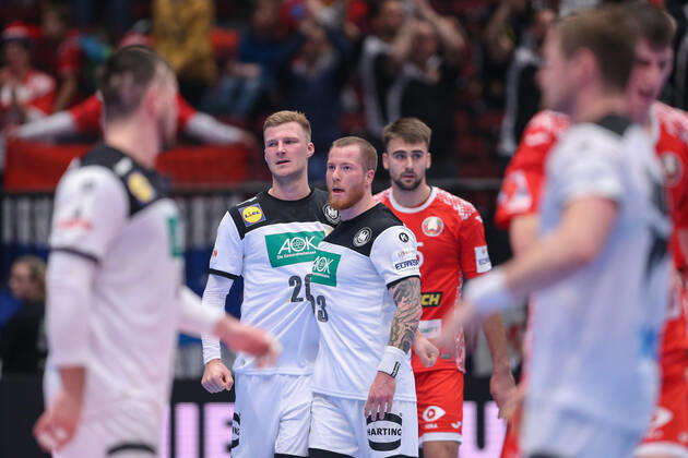Men s EHF Euro 2020 - Belarus v Germany 16.01.2020., Wiener Stadthalle, Vienna, Ausrtia - Men s EHF Euro 2020, Main Round, group 1, 1st round, Belarus - Germany. Philipp Weber, Patrick Zieker. LukaxStanzl PIXSELL