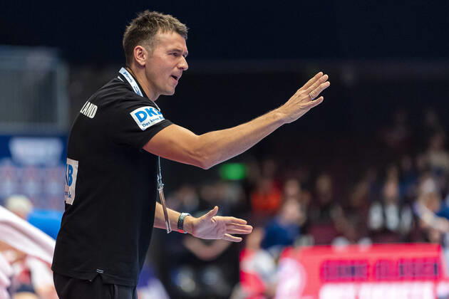 Handball, Men EM 2020, Main Round, Group 1, Belarus Germany Coach Christian Prokop Germany Gesture Gesture Gesticulation Vienna Stadthalle Vienna Austria