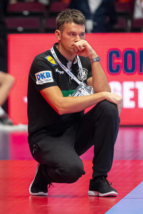 Handball, Men EM 2020, Main Round, Group 1, Belarus Germany Coach Christian Prokop Germany Vienna Stadthalle Vienna Austria