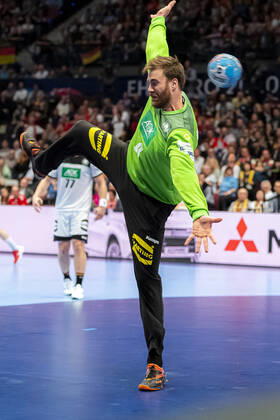 Handball, Men EM 2020, Main Round, Group 1, Belarus Germany Goalkeeper Andreas Wolff Germany Kielce Vienna Stadthalle Vienna Austria