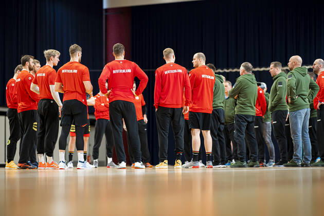 Handball, Men EM 2020, Main Round, Group 1, Media Day Training Germany the team of Germany Vienna Stadthalle Vienna Austria