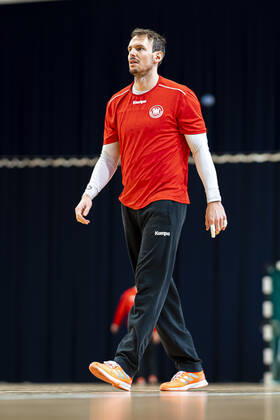 Handball, Men EM 2020, Main Round, Group 1, Media Day Training Germany Kai Häfner Haefner Germany MT Melsungen Vienna Stadthalle Vienna Austria