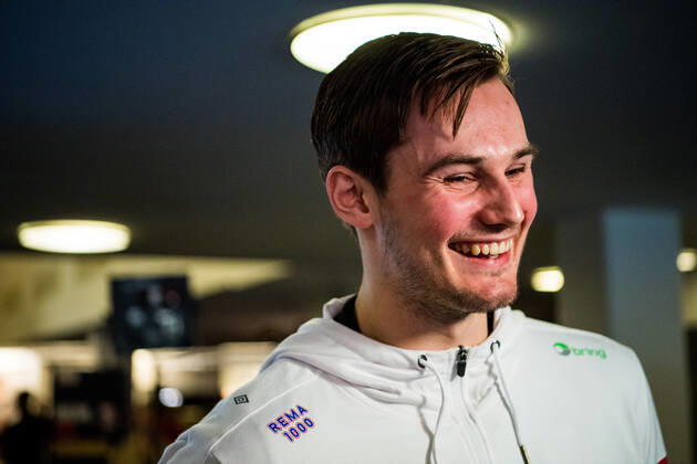 200118 Magnus Abelvik Rod was interviewed by the media during a press meeting with Norway during the EHF European Handball Championship on January 18, 2020 in Malmö Photo Ludvig Thunman BILDBYRAN code LT 35709 bbeng ehf euro 2020 em 2020 european mens handball championship 2020 handball handball handball em 2020 handball handball em 2020 norway norway press meeting press meeting, Copyright: LUDVIGxTHUNMAN BB200118LT013