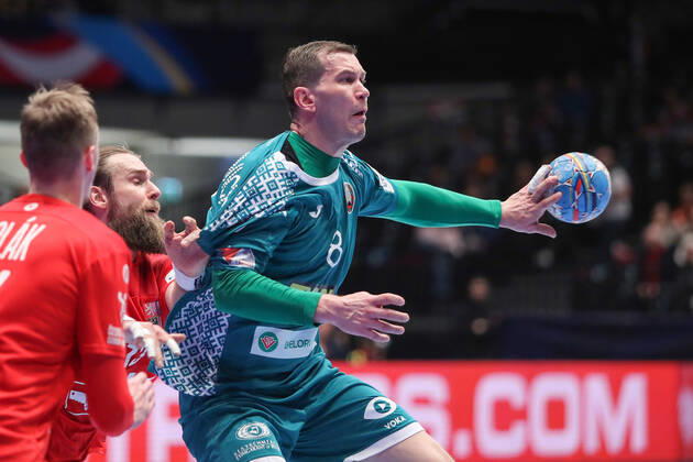 PXL_EURO 2020_Belarus vs Czech Republic 18.01.2020., Wiener Stadthalle, Vienna, Austria - Men s EHF EURO 2020, main round, group I ,match between Belarus and Czech Republic at Wiener Stadthalle. Siarhei Shylovich. LukaxStanzl PIXSELL