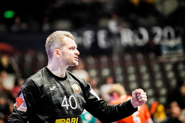 18 01 2020, Wiener Stadthalle, Vienna, AUT, EHF Euro 2020, Belarus vs. Czech Republic, main round, group I, in picture Aliaksei Kishou BLR Aliaksei Kishou BLR during the EHF 2020 European Handball Championship, main round group I match between Belarus and Czech Republic at the Wiener Stadthalle in Vienna, Austria on 2020 01 18 Vienna EP_sro
