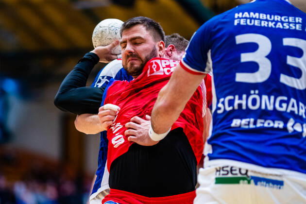 Christoph Theuerkauf 13 TBV Lemgo Lippe during the match HSV Handball and TBV Lemgo Lippe at the Peugeot Cup 2020 in the Anhalt Arena on 19 January 2020 in Dessau Rosslau, Saxony Anhalt, Germany
