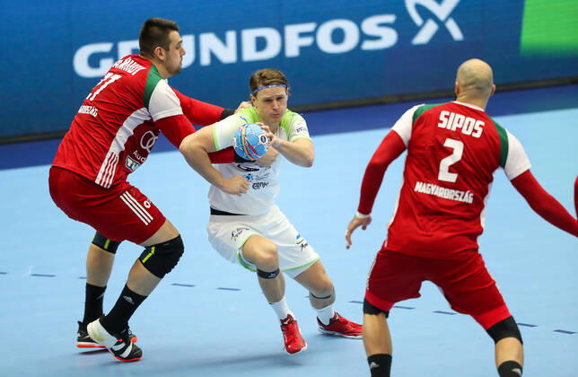 Jure Dolenec (Slovenie) HANDBALL : Slovenie vs Hongrie - EHF euro 2020 - main round - 19 01 2020 BertrandDelhomme Panoramic 