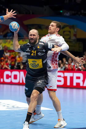 Handball, Men EM 2020, Main Round, Group 1, Belarus Spain Joan Canellas Reixach Spain Vienna Stadthalle Vienna Austria