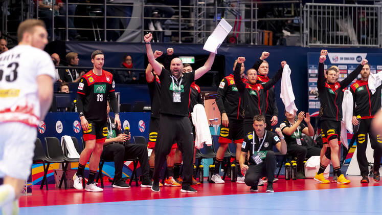 Deutsche Bank is delighted Austria vs. Germany, Handball, main round, EHF Euro 2020, 20 01 20 Vienna Vienna Austria Copyright: xAgentur54Gradx xFelixxKoenigx
