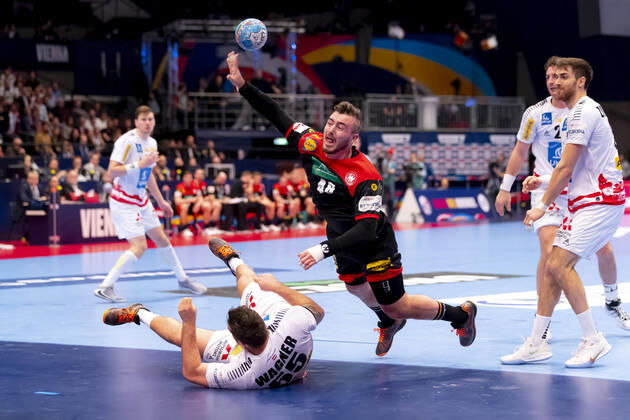 Jannik Kohlbacher No 48, Germany vs Tobias Wagner No 55, Austria Austria vs Germany, Handball, Main Round, EHF Euro 2020, 20 01 20 Vienna Vienna Austria Copyright: xAgentur54Gradx xFelixxKoenigx
