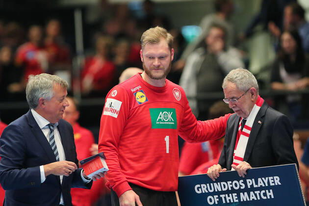 Austria Germany, EHF Euro 2020 Player of the Match Johannes Bitter Germany 1, Goalkeeper ,, Vienna Vienna Austria Ice rink