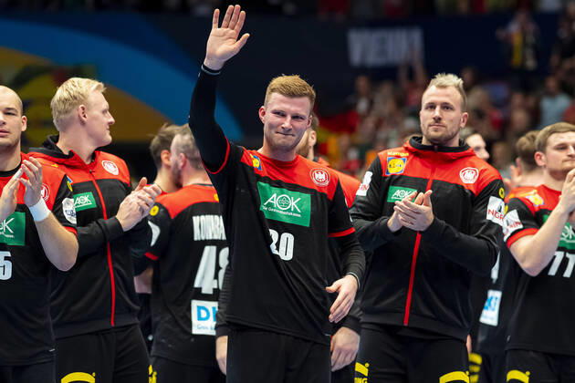 Handball, Men EM 2020, Main Round, Group 1, Austria Germany Philipp Weber Germany SC DHfK Leipzig Vienna Stadthalle Vienna Austria