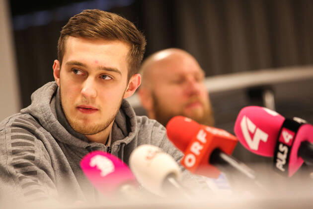 HANDBALL - EHF EURO 2020 VIENNA,AUSTRIA,23.JAN.20 - HANDBALL - EHF European Mens Handball Championship 2020, OEHB press conference, PK, Pressekonferenz Image shows captain Nikola Bilyk (AUT). GEPAxpictures xMichaelxMeindl