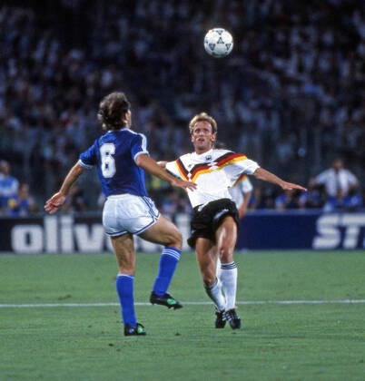 Germany Argentina Italy, Rome, 08 07 1990, Football, FIFA World Cup 1990 in Italy, Final, DFB Germany Argentina 1 0 v l Gabriel Calderon Argentina , Andreas Brehme Germany
