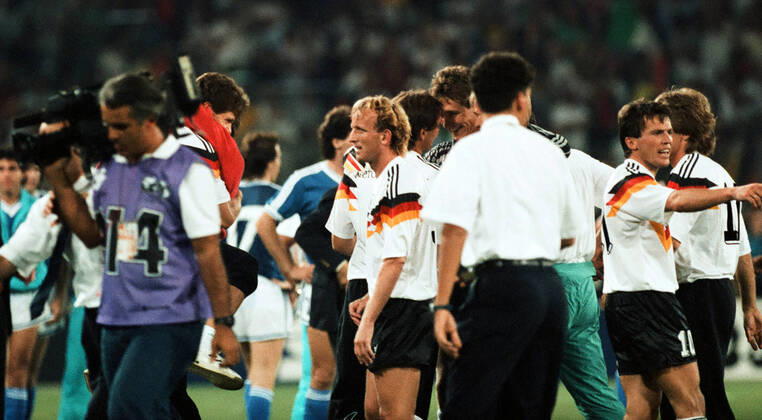 Germany Argentina Italy, Rome, 08 07 1990, Football, FIFA World Cup 1990 in Italy, Final, DFB Germany Argentina 1 0 mi Andreas Brehme Germany