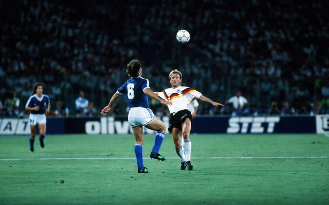 Germany Argentina Italy, Rome, 08 07 1990, Football, FIFA World Cup 1990 in Italy, Final, DFB Germany Argentina 1 0 v l Gabriel Calderon Argentina , Andreas Brehme Germany