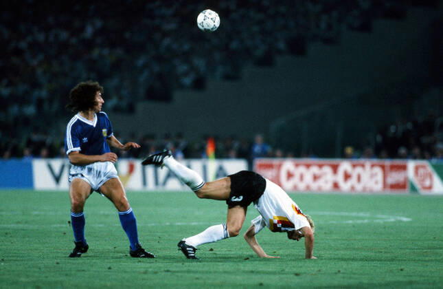 Germany Argentina Italy, Rome, 08 07 1990, Football, FIFA World Cup 1990 in Italy, Final, DFB Germany Argentina 1 0 v l Pedro Troglio Argentina , Andreas Brehme Germany