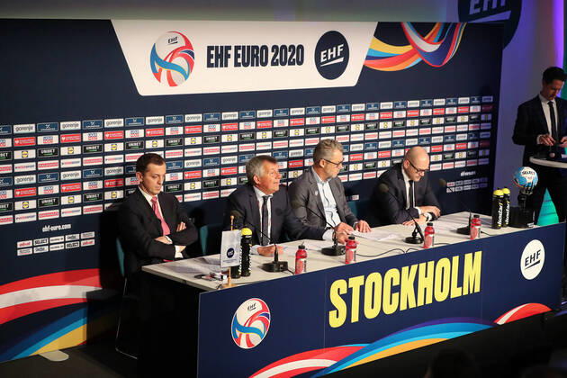 Michael Wiederer (President EHF) HANDBALL : conference presse - ehf euro 2020 - finale - 25 01 2020 BertrandDelhomme Panoramic 
