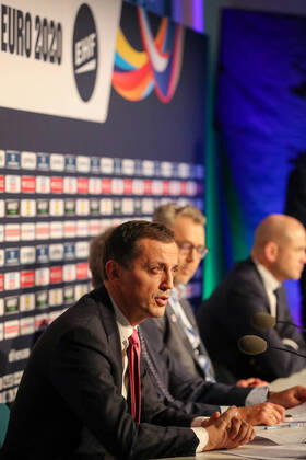 Predrag Boskovic (Vice-President EHF) HANDBALL : conference presse - ehf euro 2020 - finale - 25 01 2020 BertrandDelhomme Panoramic 