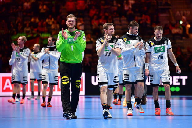 Handball European Championship Match for 5th place, 25 01 2020, Germany Portugal, Tele2 Arena, Stockholm The German national team says goodbye to the tournament with the 5th place, 25 01 2020, Stockholm Sweden, Handball, EM 2020, Match for 5th place, Germany Portugal xshx
