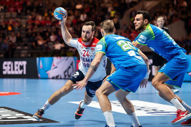 200125 Christian O Sullivan of Norway during the EHF European Handball Championship bronze match between Norway and Slovenia on January 25, 2020 in Stockholm Photo Johanna Lundberg BILDBYRAN kod JL 136107 bbeng ehf euro 2020 em 2020 european mens handball championship 2020 handball handball handball e20 handball handball em 2020 norway norway slovenia slovenia bronze match bronze match,  Copyright: JOHANNAxLUNDBERG BB200125ZS080