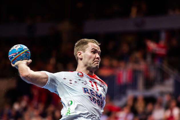 200125 Petter overby of Norway during the EHF European Handball Championship bronze match between Norway and Slovenia on January 25, 2020 in Stockholm Photo Johanna Lundberg BILDBYRAN code JL 136107 bbeng ehf euro 2020 em 2020 european mens handball championship 2020 handball handball handballs in 2020 handball handball em 2020 norway norway slovenia bronze match bronze match,  Copyright: JOHANNAxLUNDBERG BB200125ZS081