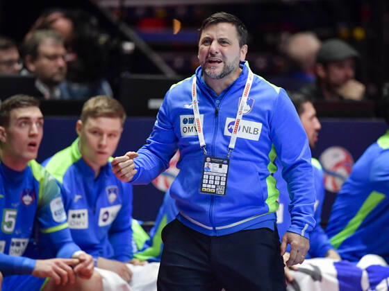 Slovenia s headcoach Ljubomir Vranjes gestures during the bronze medal match between Slovenia and Norway during the Men s European Handball Championship in Stockholm, Sweden, on Jan 25, 2020 Stockholm Sverige x10040x,  Copyright: xAndersxWiklund TTx EHF HANDBALL SLOVENIA-NORWAY